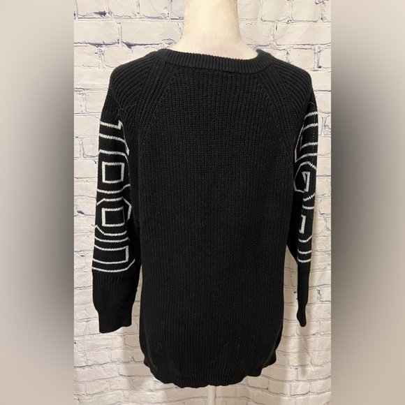 Express Shaker Knit EXP Logo Sweater XS - Picture 4 of 6